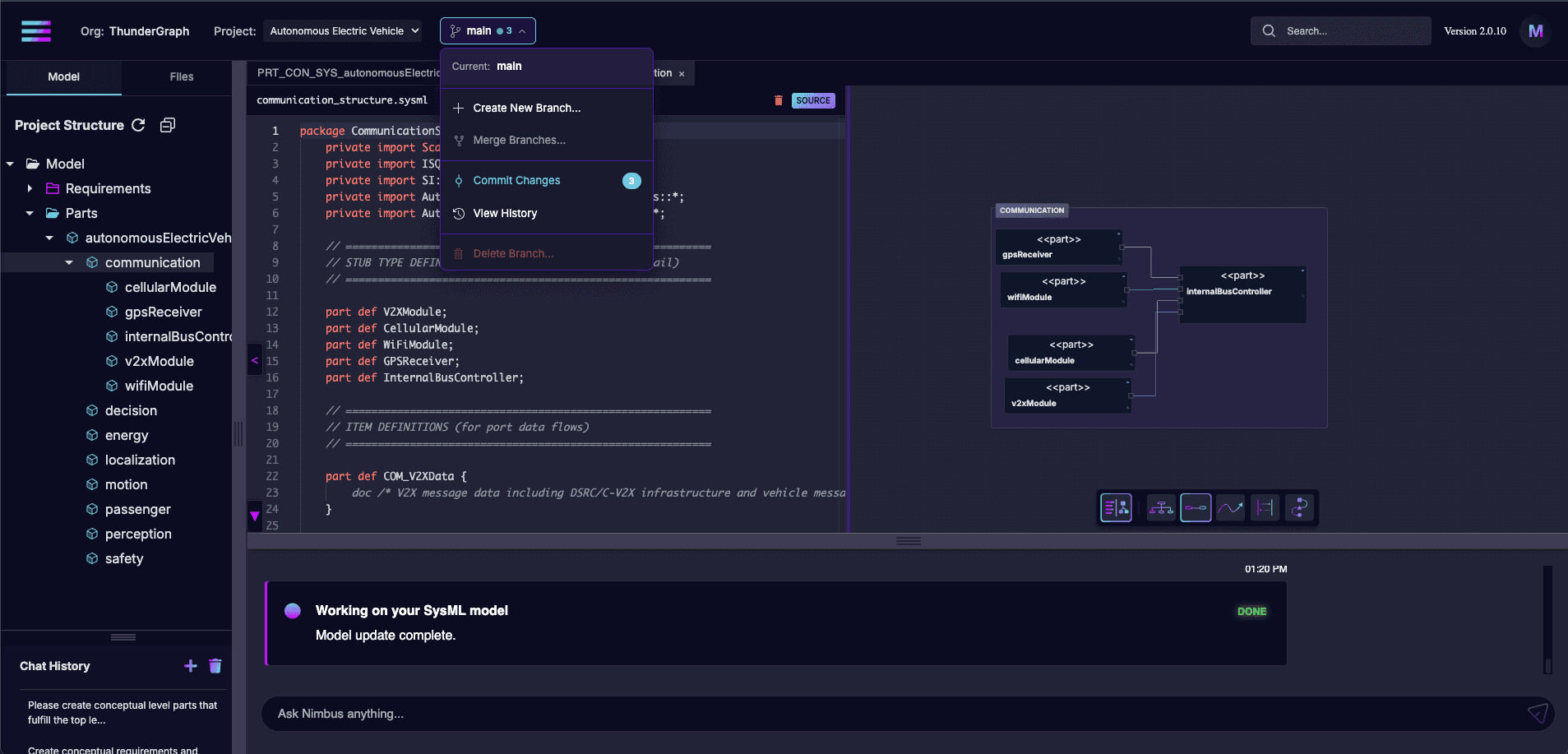 AI-driven MBSE system visualization